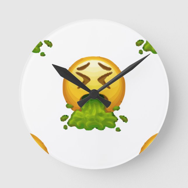 Horloge Ronde puking émoji (Recto)