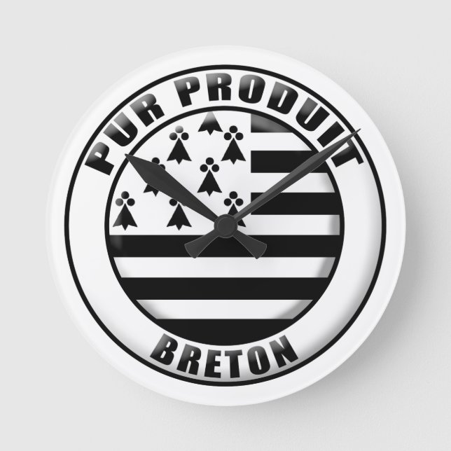 Horloge Ronde Pur produit Bretagne (Recto)