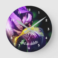 Purple Bearded Iris Flower Petal Personalized