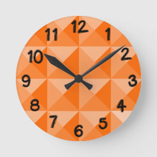 Horloge Ronde Pyramides orange