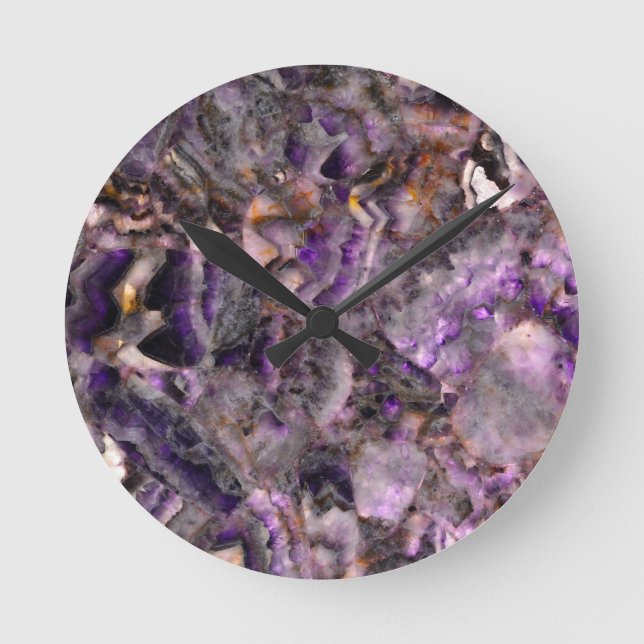 Horloge Ronde quartz pourpre (Recto)