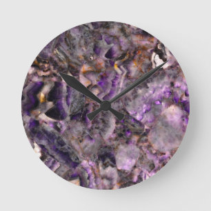 Horloge Ronde quartz pourpre