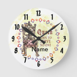 Horloge Ronde Queen Sert No One custom name clock