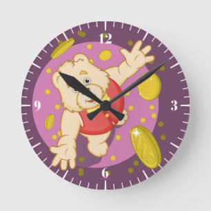 Horloge Ronde Quizzy Bear