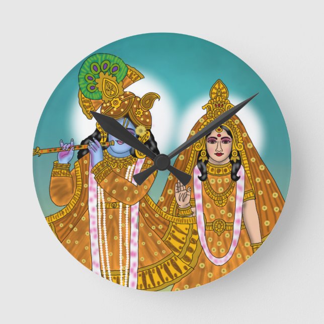 Horloge Ronde Radha Krishna Clock (Recto)
