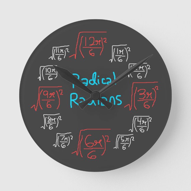Horloge Ronde Radical Radians (Recto)