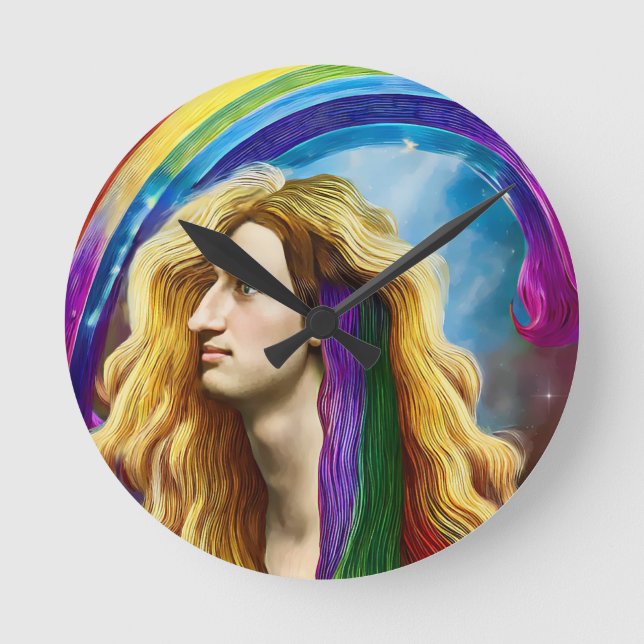 Horloge Ronde Rainbow Deity Homme Of All love Imaginaire Art (Recto)