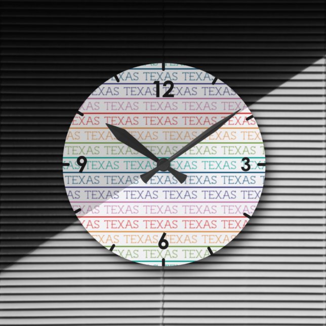 Horloge Ronde Rainbow Texas, Texas (Créateur téléchargé)