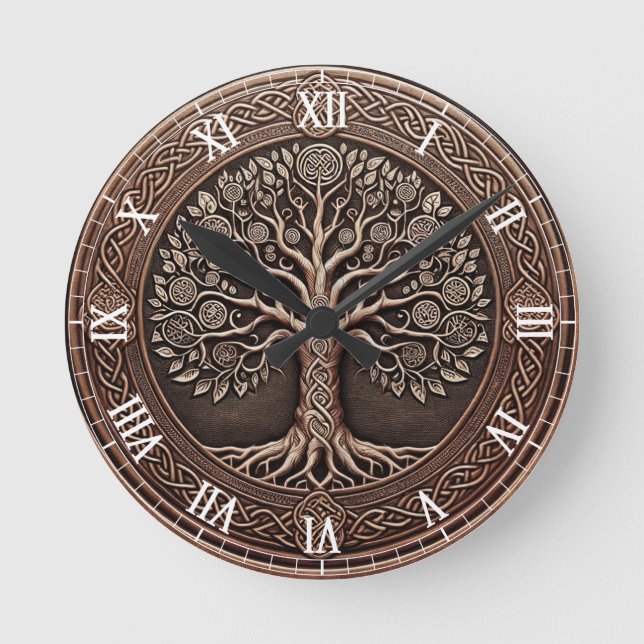 Horloge Ronde Rainbow Tree of Life  (Recto)