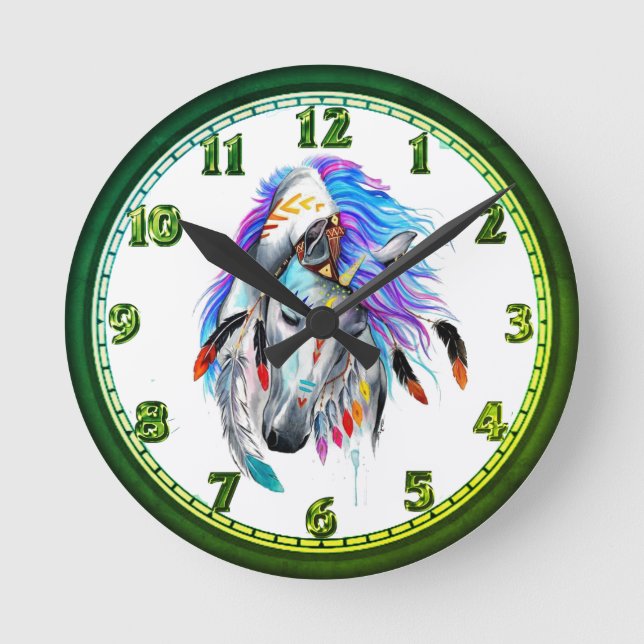 Horloge Ronde Rainbow watercolor (Recto)