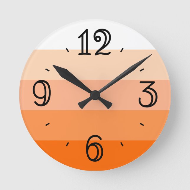 Horloge Ronde Rayures à la mode modernes (Recto)