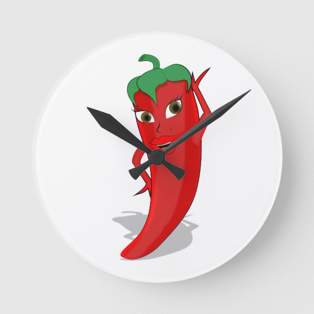 Horloge Ronde Red Hot Pepper Diva (Recto)