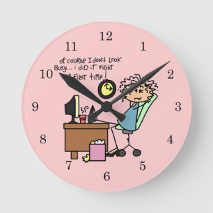 Horloge Ronde Redressez la première fois l'humour