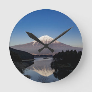 Horloge Ronde Réflexion du lac Fuji