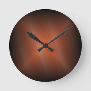Horloge Ronde Réflexion orange
