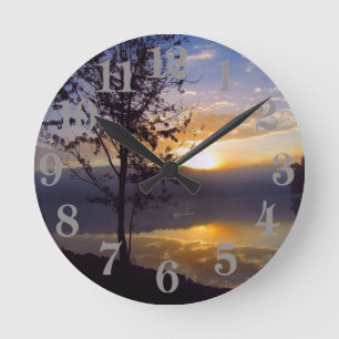 Horloge Ronde Réflexions brumeuses