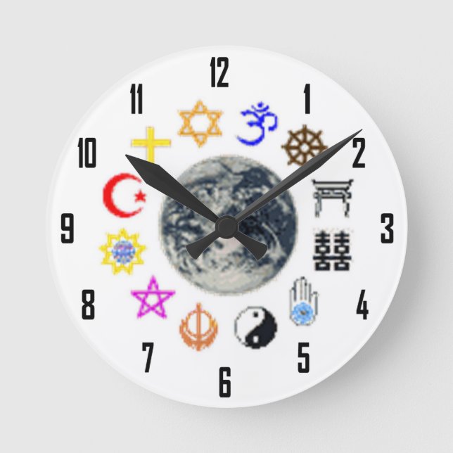 HORLOGE RONDE RELIGIONS DU MONDE (Recto)
