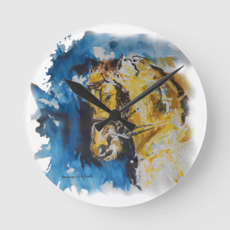 Horloge Ronde Relógio de parede Cavalo em Manchas Aguadas