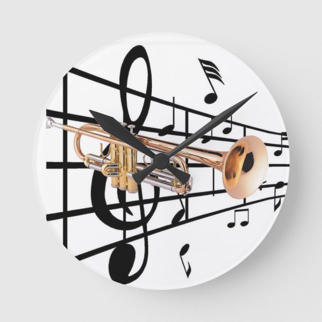 Horloge Ronde Reloj de pared de trompeta (Recto)