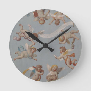 Horloge Ronde Renaissance lunaire des Cherubs