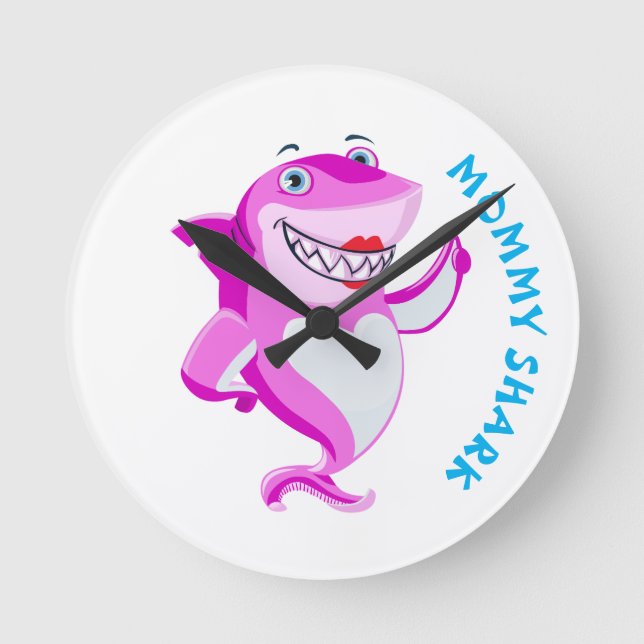 Horloge Ronde Requin maman (Recto)