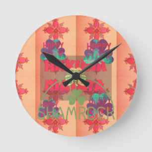 Horloge Ronde Restez béni Bonne Saint Patrick Jour Hakuna Matata