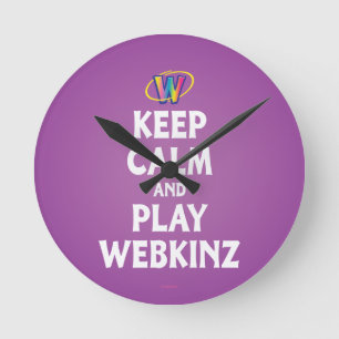 Horloge Ronde Restez Calme Et Jouez À Webkinz