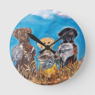 HORLOGE RONDE RETRIEVERS LABRADOR