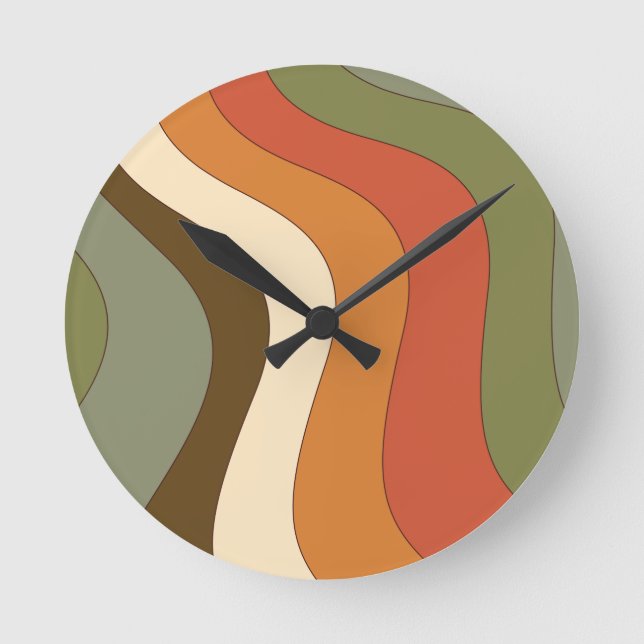 Horloge Ronde Retro abstract 70s 60s 80s 50s (Recto)