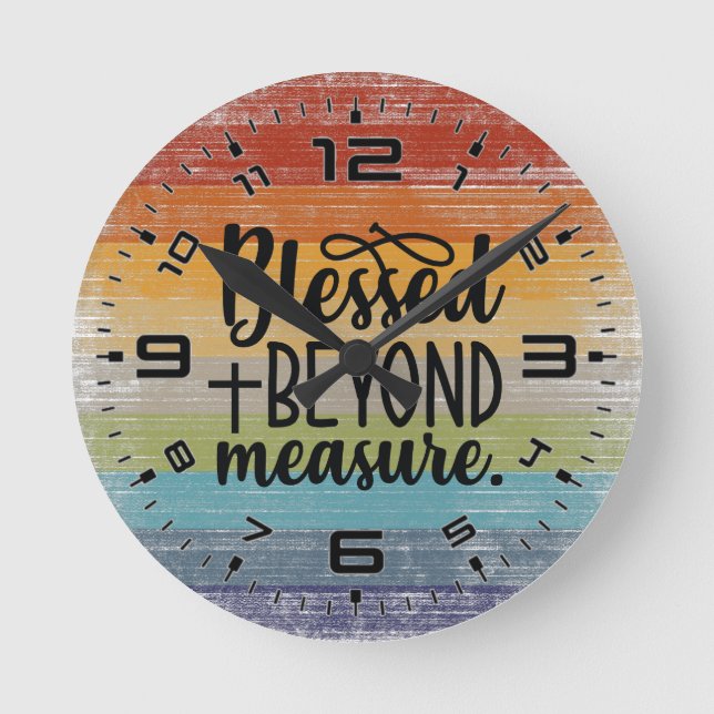 Horloge Ronde Rétro Béni Au-Delà De La Mesure (Recto)