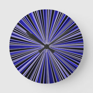 Horloge Ronde Rétro de Blue and Black Clock