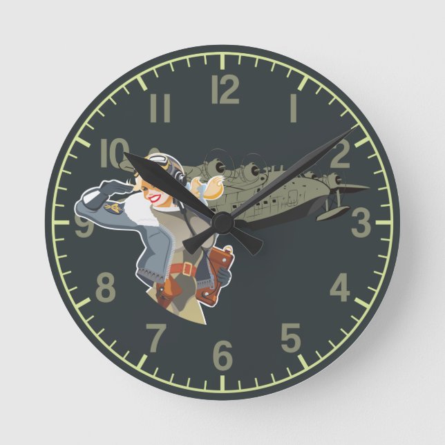 Horloge Ronde retro pin-up (Recto)