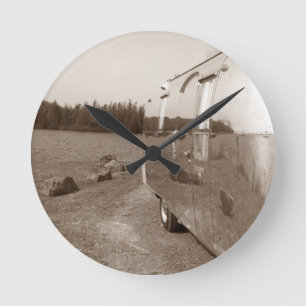 Horloge Ronde Rétro réflexion en aluminium de cru d'horloge de
