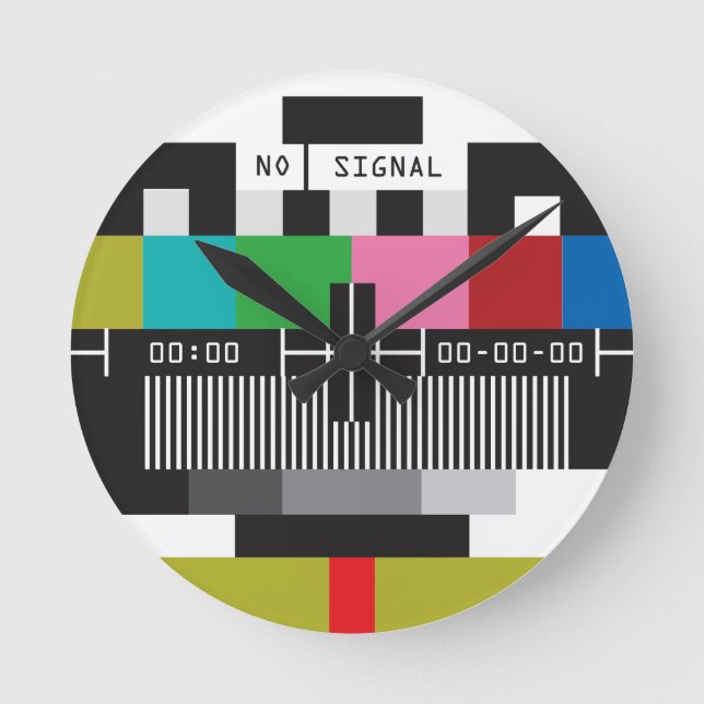 Horloge Ronde Rétro Test Screen (Recto)