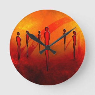 Horloge Ronde Rétros cadeaux vintages 22 de style de l'Afrique