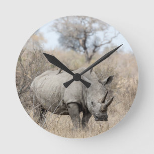 Horloge Ronde Rhino blanc