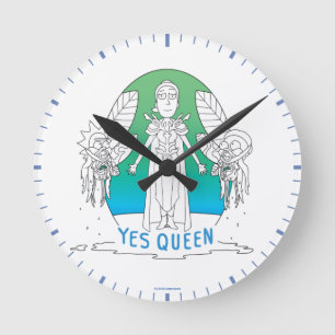 Horloge Ronde RICK ET MORTY™  Oui Reine