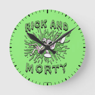 Horloge Ronde RICK ET MORTY™  Tomber Dans La Tva Acide