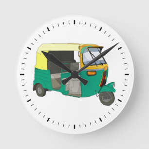Horloge Ronde Rickshaw indien