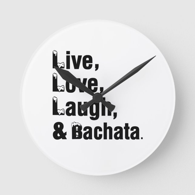 Horloge Ronde Rire vivant et Bachata d'amour (Recto)