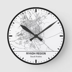 Horloge Ronde Riyadh Clock City Line Art