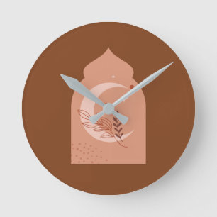 Horloge Ronde Rmadan Kareem Couverture en polaire Boho esthétiqu