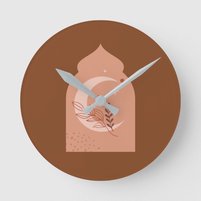 Horloge Ronde Rmadan Kareem Couverture en polaire Boho esthétiqu (Recto)