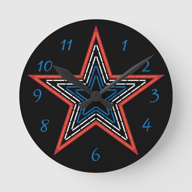 Horloge Ronde Roanoke Virginia Pride Mill Mountain Star (Recto)