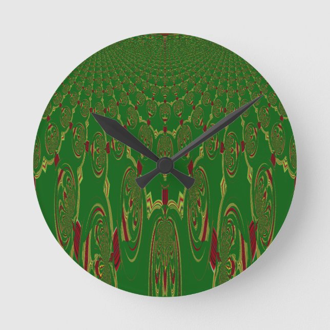 Horloge Ronde Robots verts (Recto)