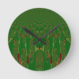 Horloge Ronde Robots verts