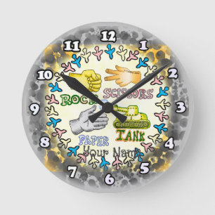 Horloge Ronde Rock Paper Tank 