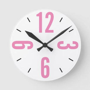 Horloge Ronde Rodern and black large numbers