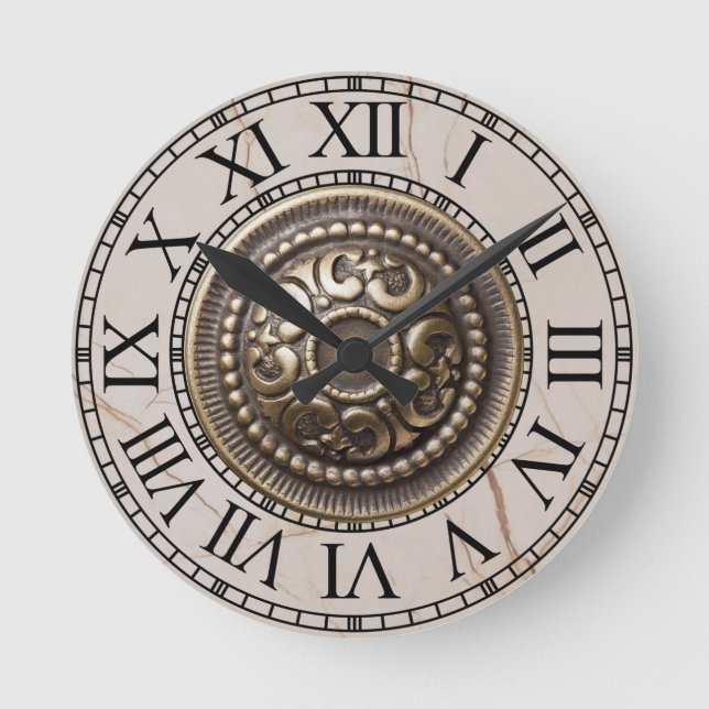 Horloge Ronde Roman shield on marble (Recto)