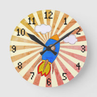 Roquette de dessin Retro Coucher de soleil Décor